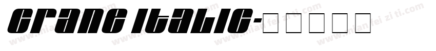 Crane Italic字体转换